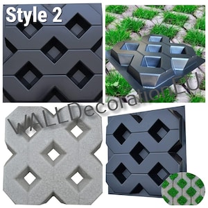 Eco parking - Plastic Mold for Making Concrete Paving Slabs and Garden Stepping Stones