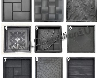 Molde de plástico para fabricar losas de hormigón para pavimentos y adoquines de jardín