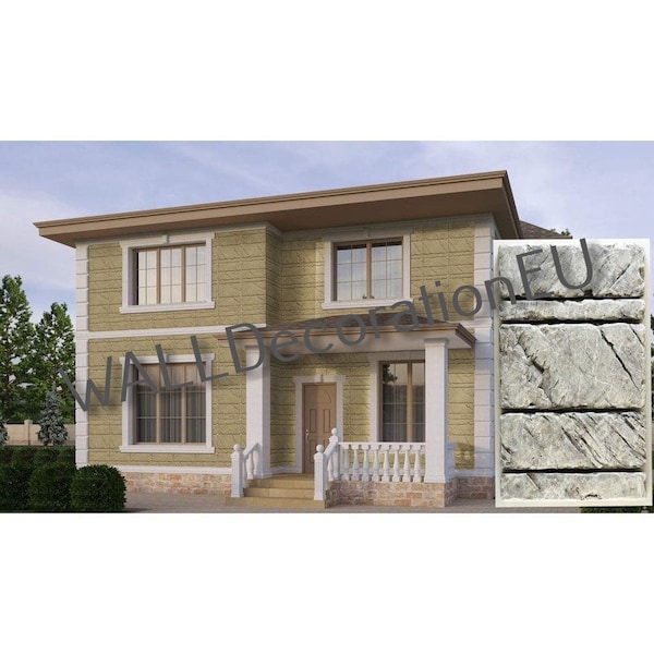 A set of 2 polyurethane stamps "Classic"  .3D Paving Stone Pattern Vertical Horizontal Decorative Concrete Cement Imprint Mat