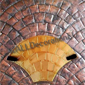 Polyurethane stamp &quot;English fan&quot;.3D Paving Stone Pattern Vertical Horizontal Decorative Concrete Cement Imprint Mat