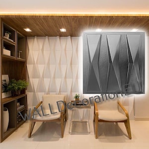 Set ANY Plastic molds for wall 3D panel for plaster (gypsum) or concrete - tile for decorative wall diy plaster panels &quot;Origami&quot;