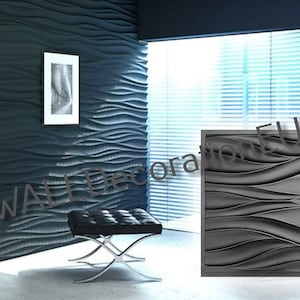 Set ANY Plastic molds for wall 3D panel for plaster (gypsum) or concrete - tile for decorative wall diy plaster panels &quot;Wave&quot;