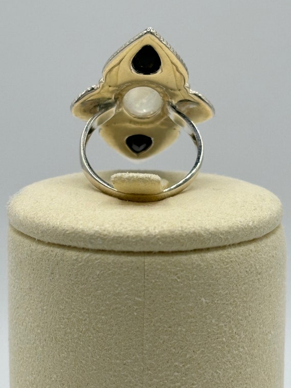 Vintage Silver Gemstone Ring - image 3