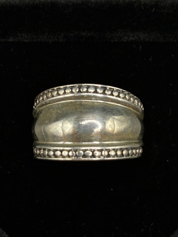 Vintage cigar bad ring in sterling silver