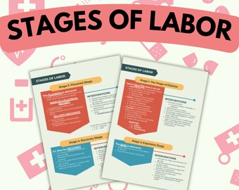 2 Pages Stages of Labor Guide | Med Student | Pre Med Lectures | Medical School Study Notes | OB Gyne | Gynecologist | Pregnancy