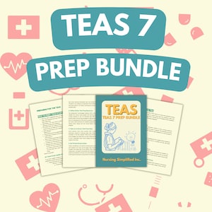 Voorbereidingsbundel: TEAS-examen 7 | Verpleegschool | Studiegidsposters | Studienotities | TEAS 7-gids | THEE-recensie