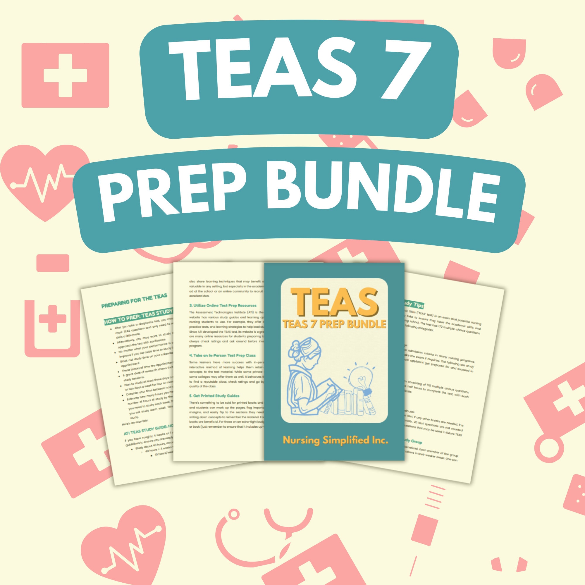 Prep Bundle - TEAS Exam 7 | Nursing School | Study Guide Posters ...