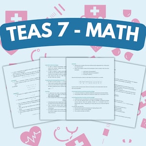Wiskundesectie - TEAS-examen 7 | Verpleegschool | Studiegidsposters | Studienotities | TEAS 7 Gids | TEAS-recensie
