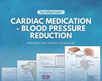 Appunti di studio sulla riduzione della pressione sanguigna e sui farmaci cardiaci / Farmacologia veterinaria / Medico veterinario / Facoltà di medicina veterinaria / Veterinario