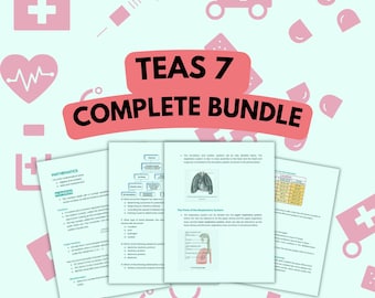 Complete Bundle TEAS 7 | Nursing School | Study Guide Posters | Study Notes | TEAS 7 Guide | TEAS Review