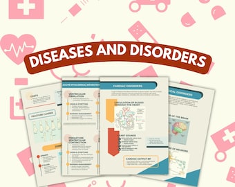 31 Pages Disease and Disorders Study Notes , Doctor Lecture , Nurse in the Making , Medicine , Practitioner , Med College Student