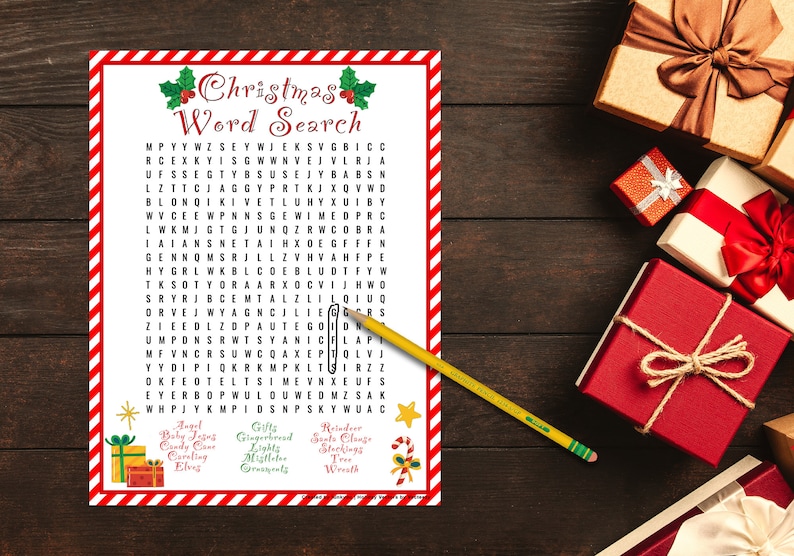 Christmas Word Search For Adults Printable