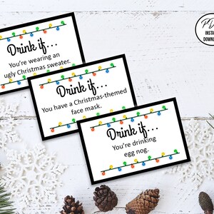 Christmas Drinking Game Printable | Drink If... | Christmas Party Games | Adult Drinking Game