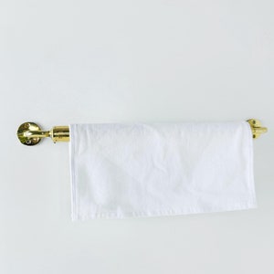 Unlacquered Brass Bathroom Towel Holder
