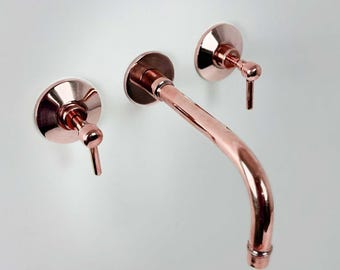 Grifo de baño de cobre para montaje en pared - Grifo para bañera
