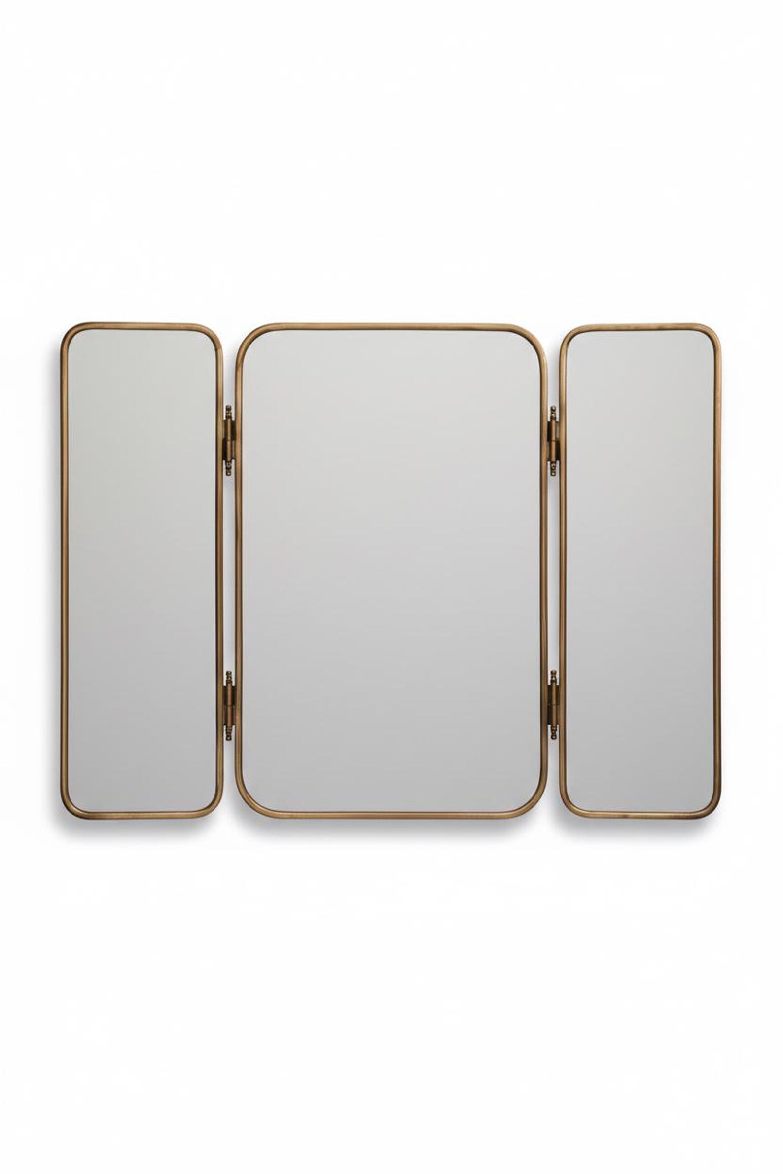 Tri Fold Brass Bathroom Mirror – Three Panel Triptych Vanity Mirror - Etsy