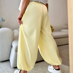Elastische Bundhose Klassische Leinenhose Leinenhose Elastische Leinenhose Damenhose Damen Leinenhose Leinenhose Damen