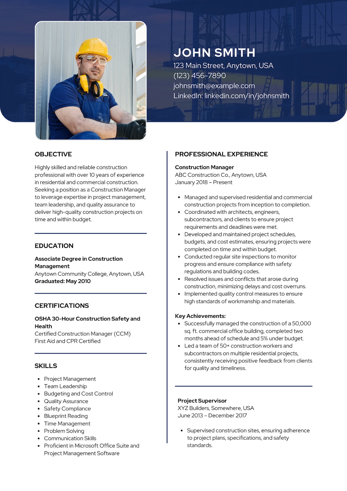 Professional Construction Resume - Il 1140xN.6133402466 K9mu