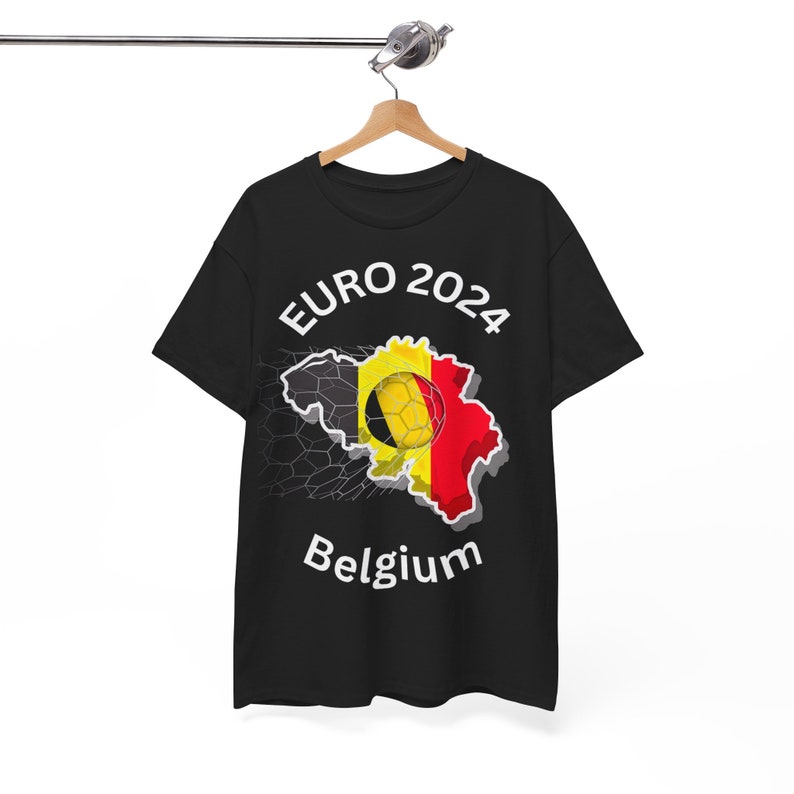 Unisex Heavy Cotton T-Shirt Damen Herren Belgien Championschip Euro 2024 belgische Mannschaft Fußball Bild 6