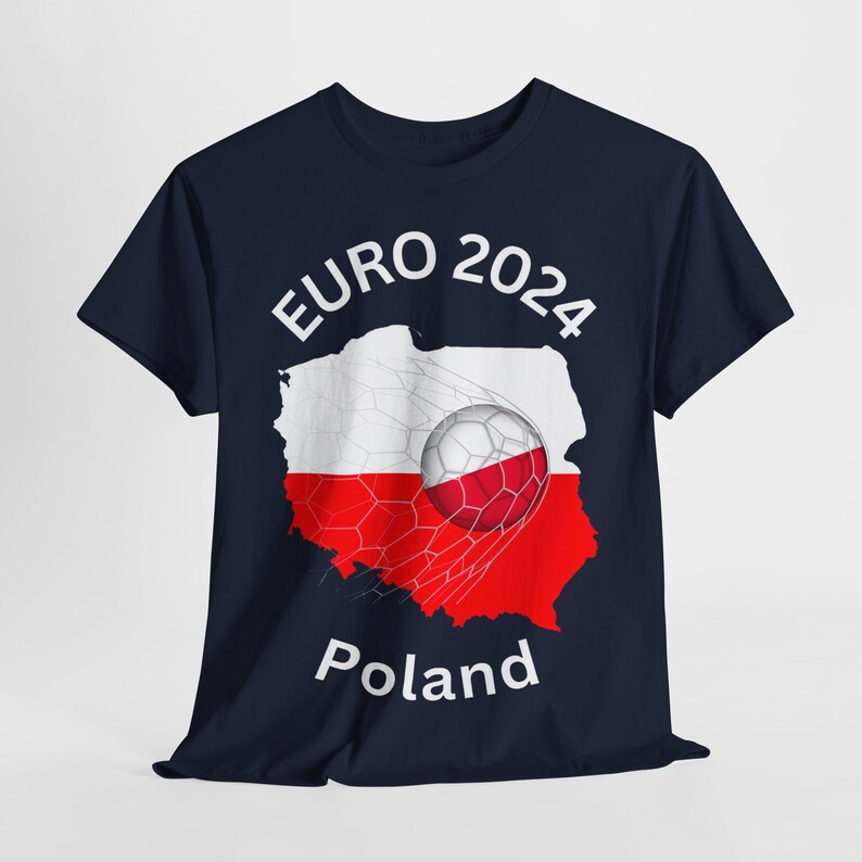 Unisex Heavy Cotton Tee-T-Shirt Frauen Männer Polenfässische Meister 2024 polnische Fußball-Mannschaft Bild 4