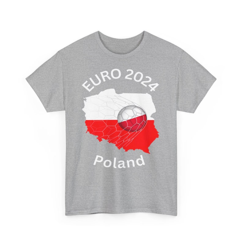 Unisex Heavy Cotton Tee-T-Shirt Frauen Männer Polenfässische Meister 2024 polnische Fußball-Mannschaft Bild 6