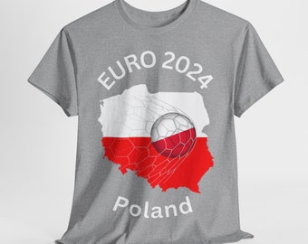 Unisex Heavy Cotton Tee-T-Shirt Frauen Männer Polenfässische Meister 2024 polnische Fußball-Mannschaft