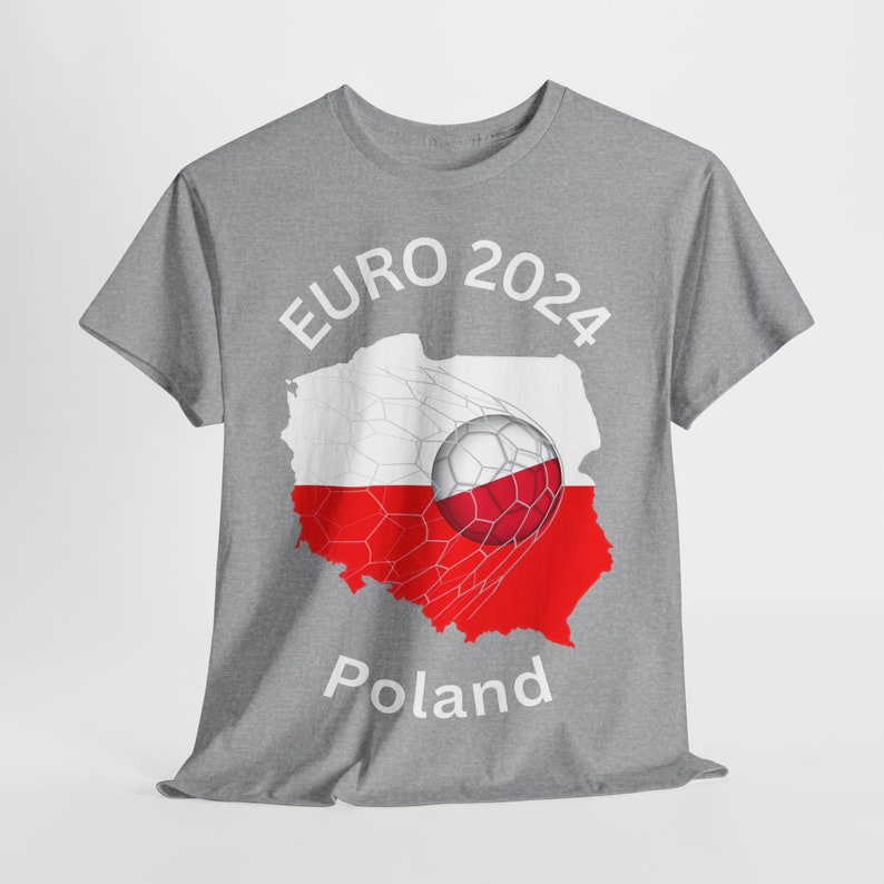 Unisex Heavy Cotton Tee-T-Shirt Frauen Männer Polenfässische Meister 2024 polnische Fußball-Mannschaft Bild 1