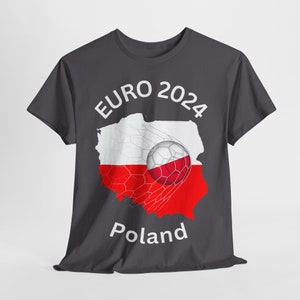 Unisex Heavy Cotton Tee-T-Shirt Frauen Männer Polenfässische Meister 2024 polnische Fußball-Mannschaft Bild 2