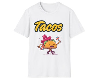 T-shirt drôle et mignon à imprimé tacos - Déclaration de mode pour gourmets