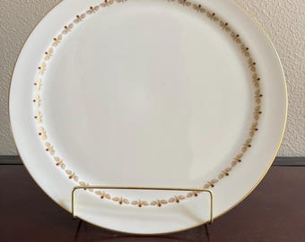Lenox Romance Serving Platters | Rosebuds Inner Ring with  Gold Trim |Round Platter | Oval Platter