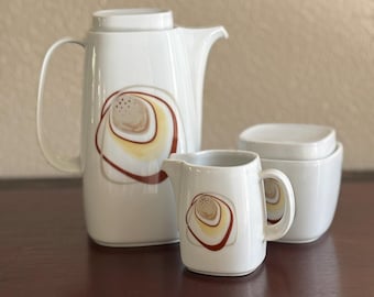 【Schirnding Bavaria】ボウルと小皿のセット Vtg Schirnding Bavaria Porcelain Germany Multicolor Floral Complet