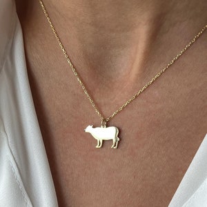 Cow Necklace · 925 Sterling Silver · Farm Jewelry · Cute Cow Gift · Animal Necklace · Cow Lover Gift · Gift for Daughter · Calf Jewelry
