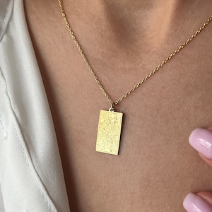 Collier carte de Londres · Argent sterling 925 · Collier ville · Cadeau pour voyageur · Bijoux de Londres · Cadeau pour elle · Bijoux unisexe