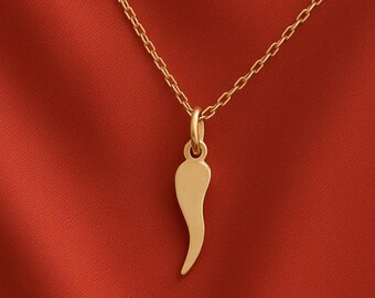 Sterling Silver Cornicello Necklace: Italian Horn Amulet