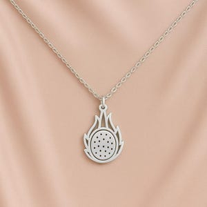 Dragon Fruit Necklace · 925 Sterling Silver · Pitaya Jewelry · Gift for Fruit Lover · Summer Jewelry · Pitahaya Jewellery · South America