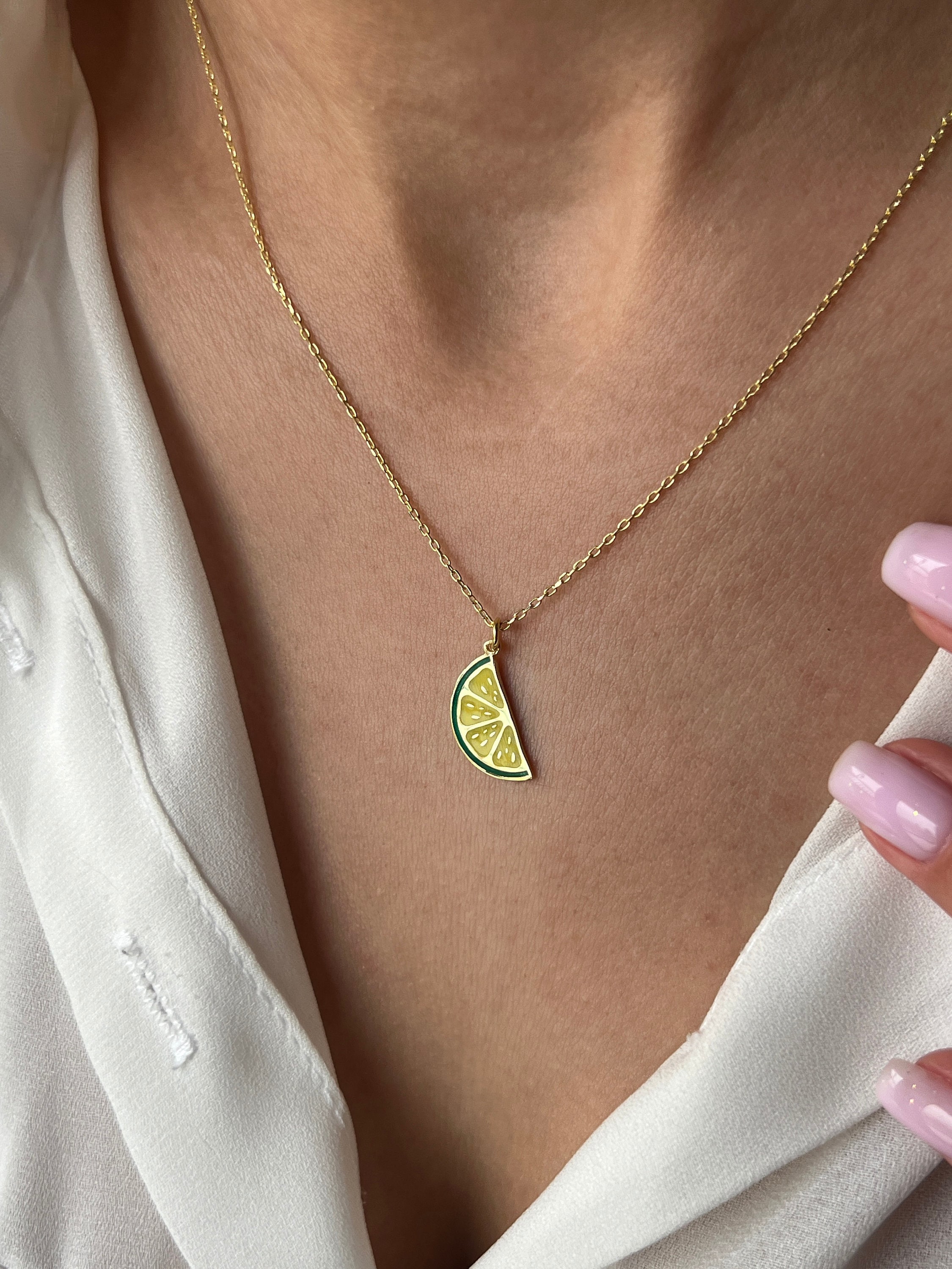 Lemon Necklace - Etsy