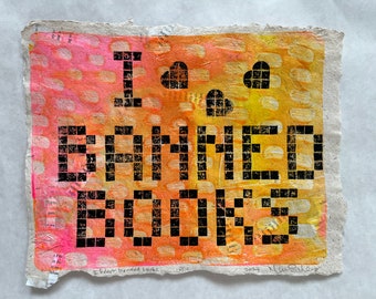 Letterpress Print Limited Edition - Handmade Paper Banned Books