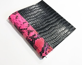 Handmade Journal Sketchbook Pink Snakeskin