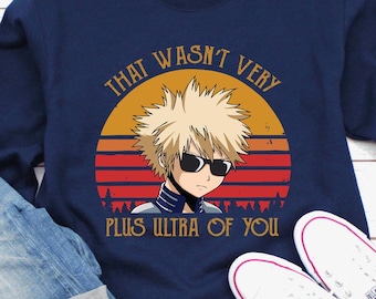Katsuki Bakugo Anime Sweatshirt, Kacchan One For All Manga Sweater, My Hero Academia Boku no Hero MHA Gift, Japanese BNHA Sweatshirts