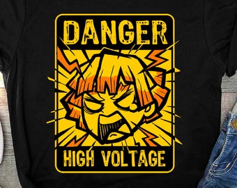 Zenitsu Chibi Demon Slayer Anime Shirt, Kimetsu No Yaiba Zenitsu Agatsuma Slayer Corps Shirts, Tanjiro Kamado, Nezuko Manga TShirt