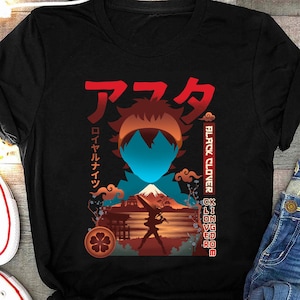 Asta Black Clover Shirt, Black Bulls Asta Anime Shirt, Clover Kingdom Manga Shirt, Yami Sukehiro, Japanese Zora Asta Sword Tee