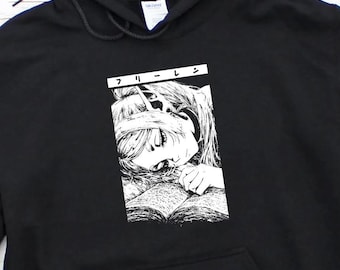 Frieren Anime Hoodie, Beyond Journey's End Manga Hoodies, Sousou No Frieren Vintage Sweatshirt, Fern Elf Gift, Japanese Novel Gifts