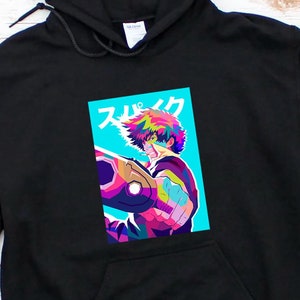 Cowboy Bebop Anime Hoodie, Spike Spiegel Manga Hoodies, Bounty Hunter Hoodie, Whatever Happens Happens, Space Serenade Japanese Hoodies