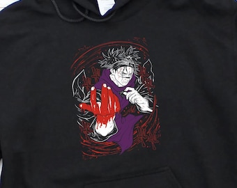 Choso Jujutsu Kaisen Hoodie, Vintage JJK Choso Kamo Anime Hoodies, Yuji Itadori, Satoru Gojo, Domain Expansion Christmas Manga Sweatshirt
