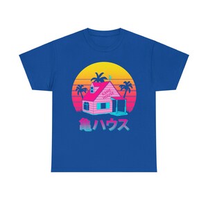 Kame House DBZ Anime Shirt, Master Roshi Dragon Ball Manga Shirt, Krillin, Japanese Goku Tee Royal