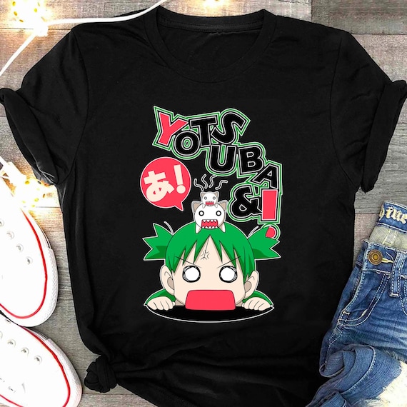 Yotsuba Shirt, Yotsubato Anime Shirts,  Azumanga Daioh Manga Shirt, Harajuku Kawaii Japanese Tee