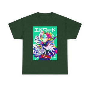 Fullmetal Alchemist Shirt, Edward Elric Anime Shirt, FMA Manga Shirt, Alchemist Brotherhood, Japanese FMAB, Alphonse Elric Anime Tee Forest Green