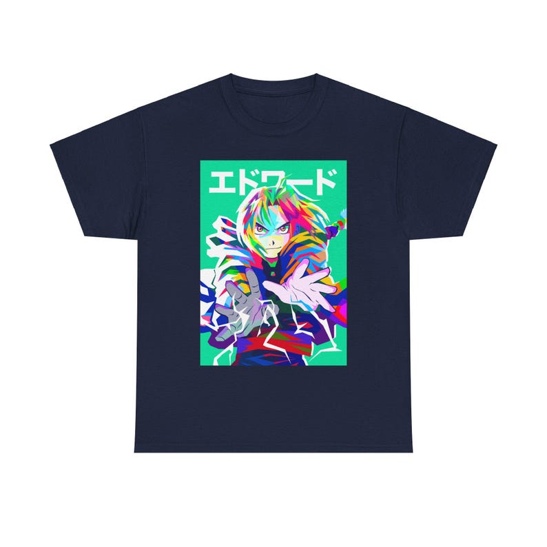 Fullmetal Alchemist Shirt, Edward Elric Anime Shirt, FMA Manga Shirt, Alchemist Brotherhood, Japanese FMAB, Alphonse Elric Anime Tee Navy