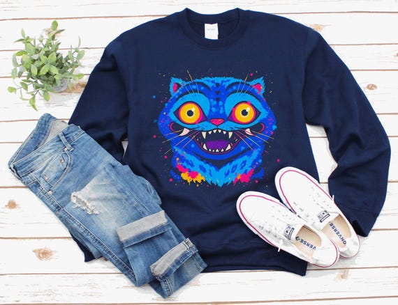 Tiger Derpy Kpop Demon Hunters Sweatshirt, Huntrix K-Pop Cat Demon Hunter Sweater, KPDH Tiger and Bird, Jinu KDH, Sussie Magpie, Rumi Gift