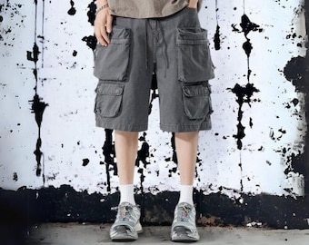 Short cargo ample - Shorts tactique, Short militaire, Short cyberpunk, Streetwear, Année 2000, Oversize, Chunky, Harajuku, Pantalon, Pantalon